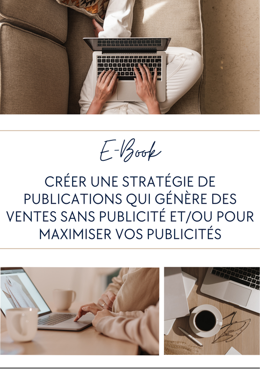 Créer une stratégie de publications qui génère des ventes sans publicité et/ou pour maximiser vos publicités